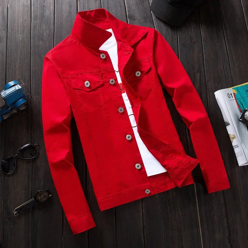 Casual Denim Jacket For Men Trendy Korean Style