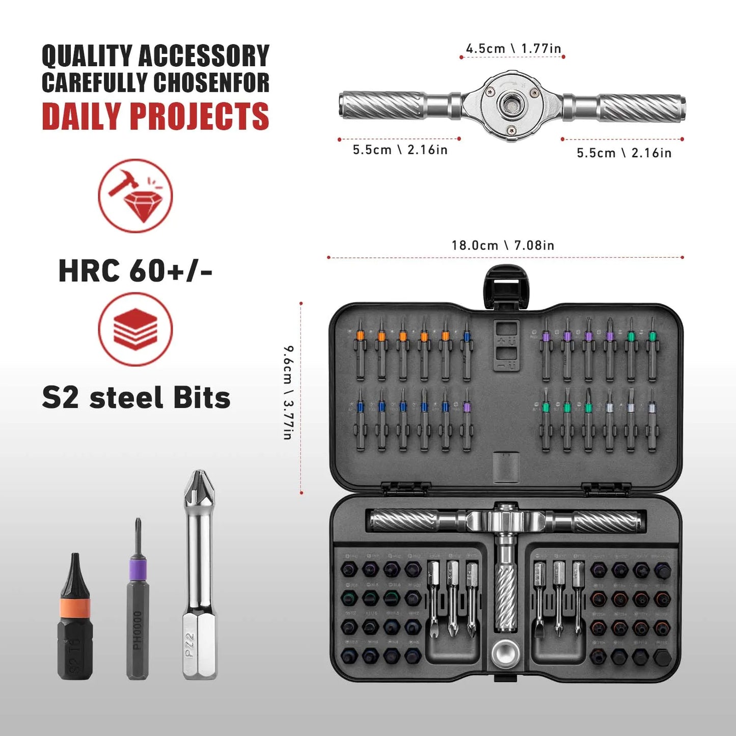 VMAN 66in1 Multifunction Ratchet Screwdriver Set