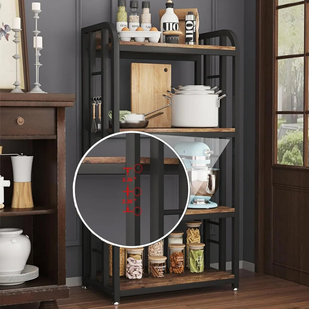 RBXC 4-Tier Microwave Oven Stand With Storage Shelves