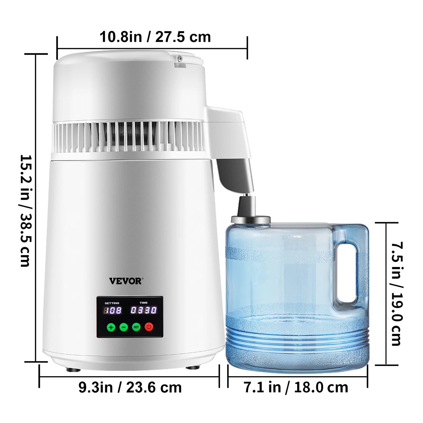 SucceBuy Water Distiller Purifier 1 L Per Hour