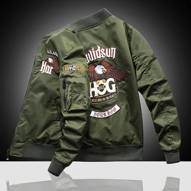 Flight Jacket for Men Embroidered Workwear Pilot Style