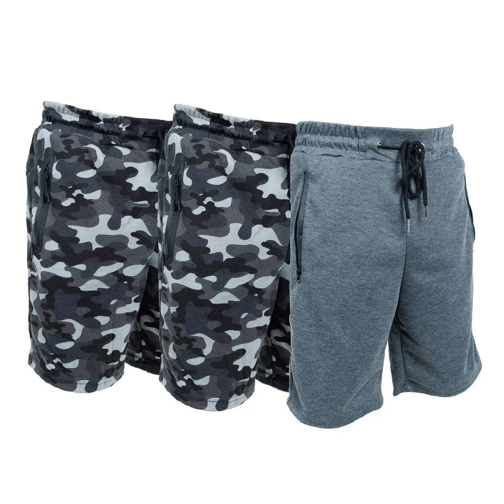 NONECN Men Sweat Shorts Elastic Waist With Pockets