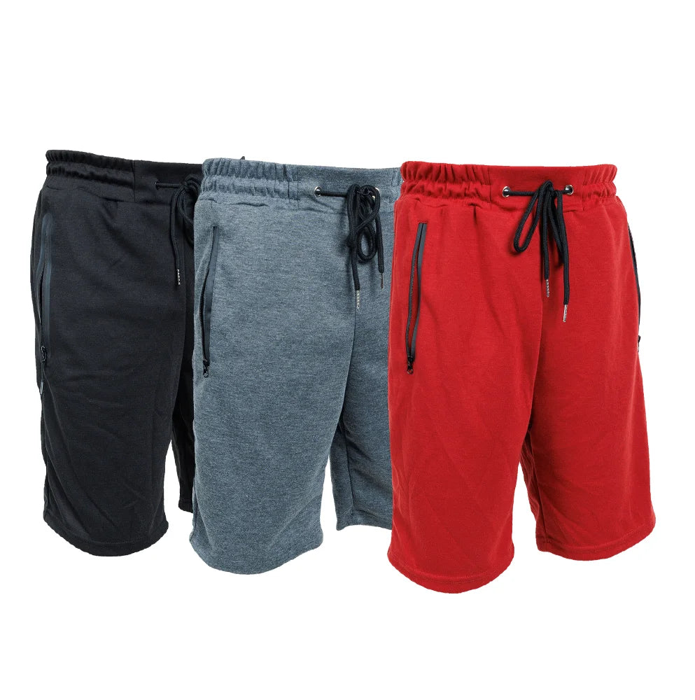 NONECN Men Sweat Shorts Elastic Waist With Pockets
