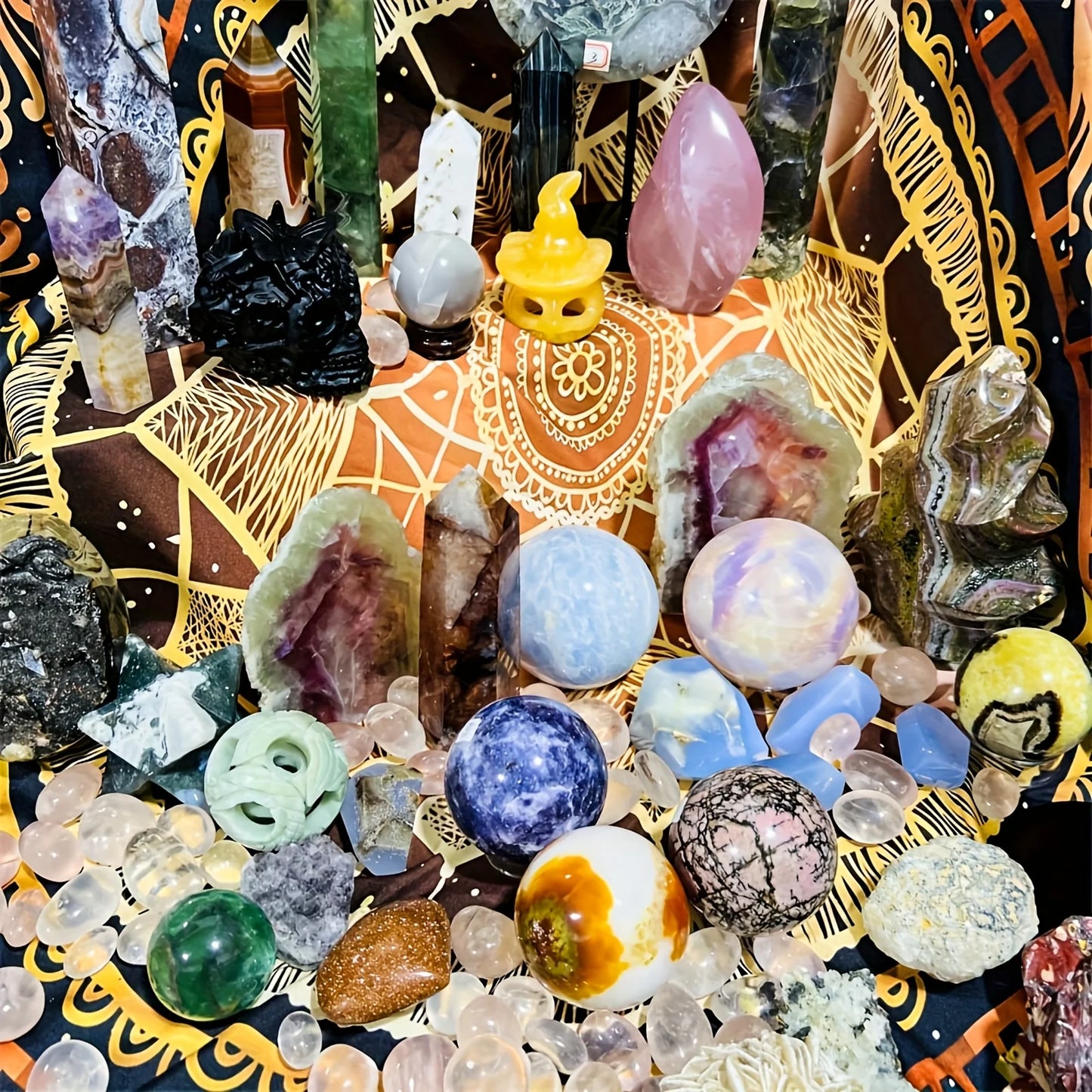 CrystalHola Mixed Stone Gift Box For Home Decor