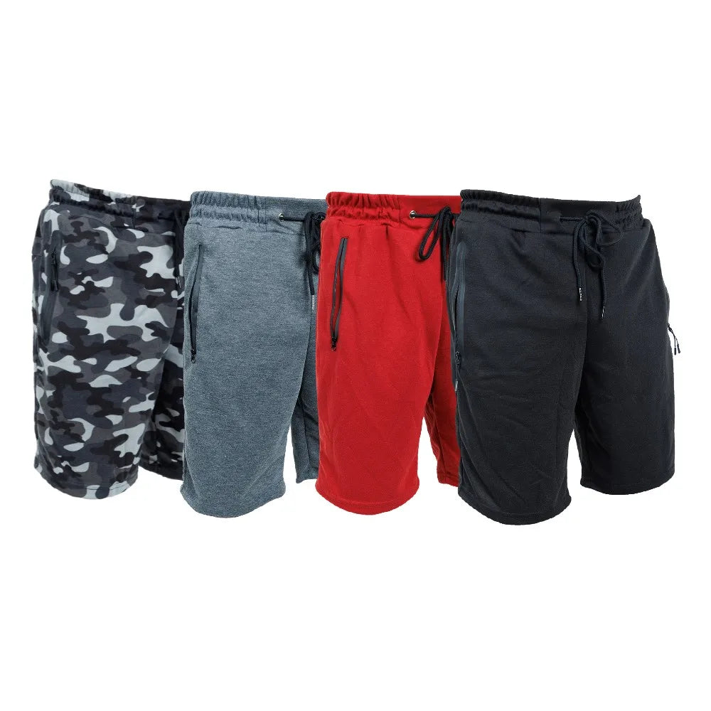 NONECN Men Sweat Shorts Elastic Waist With Pockets