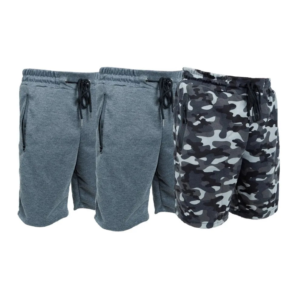 NONECN Men Sweat Shorts Elastic Waist With Pockets