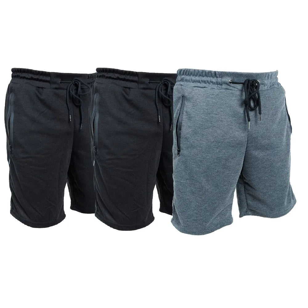 NONECN Men Sweat Shorts Elastic Waist With Pockets