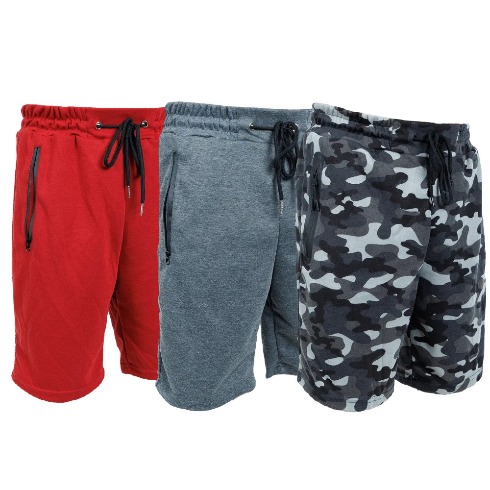 NONECN Men Sweat Shorts Elastic Waist With Pockets
