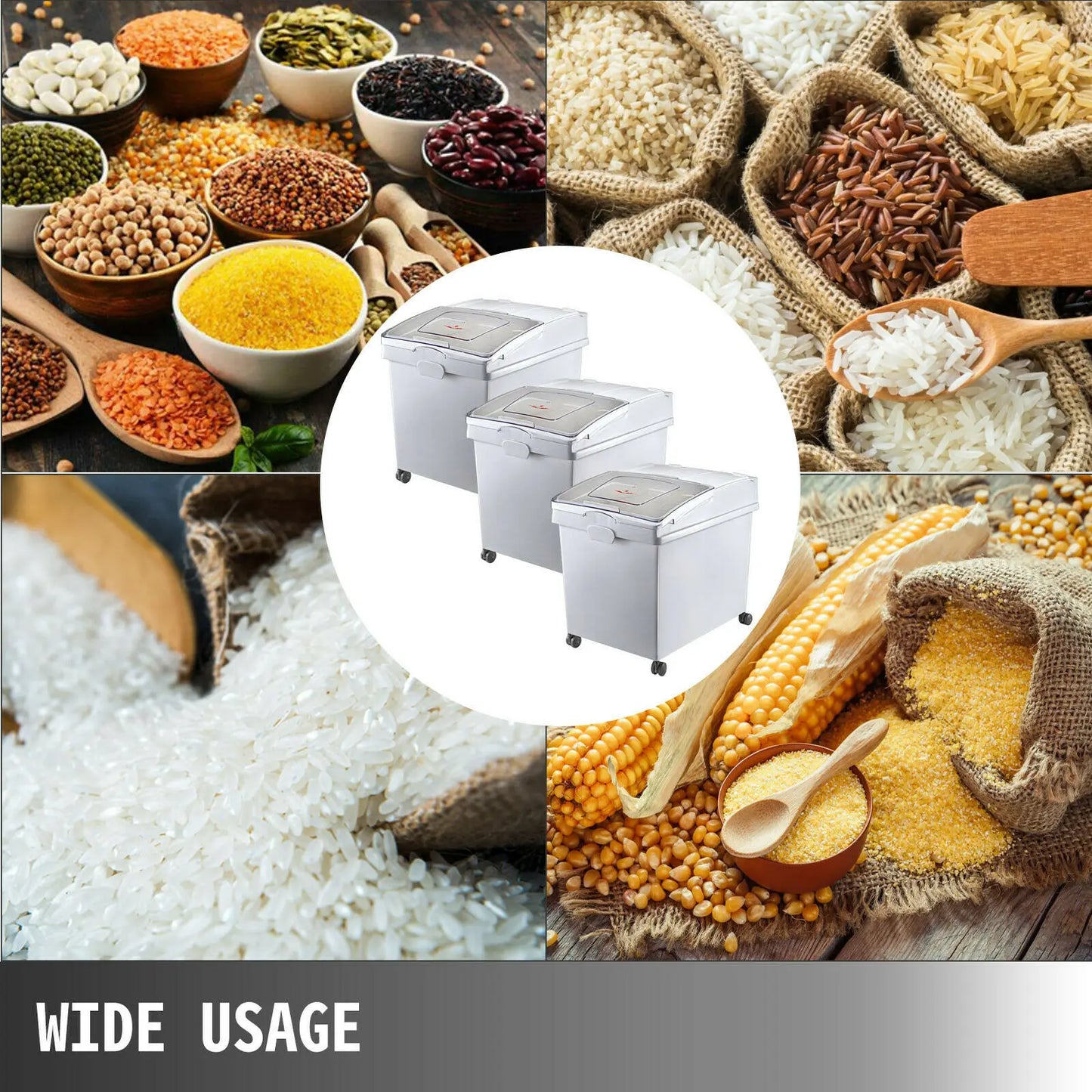 VEVOR Premium Dry Ingredient Storage Bin With Scoop Dustproof-Resistant Kitchenware