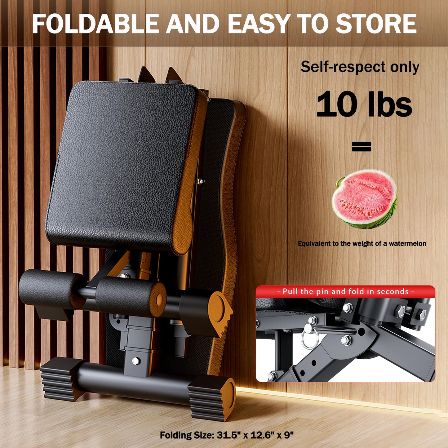 Adjustable Weight Bench Foldable For Full Body Workout 1000 Pounds Capacity