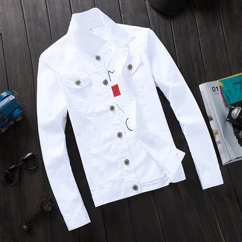 Casual Denim Jacket For Men Trendy Korean Style