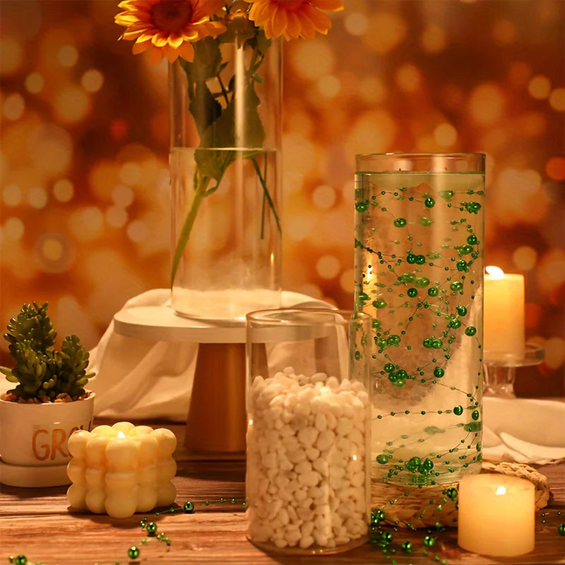 Glass Cylinder Vase Set 12 Piece Clear Floating Candle Holders