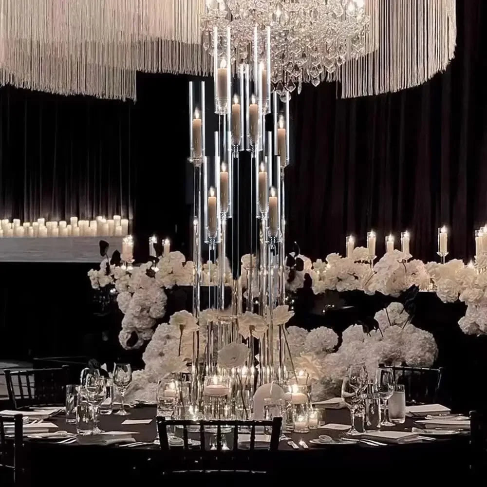 Acrylic Candelabra Centerpiece For Wedding Tables