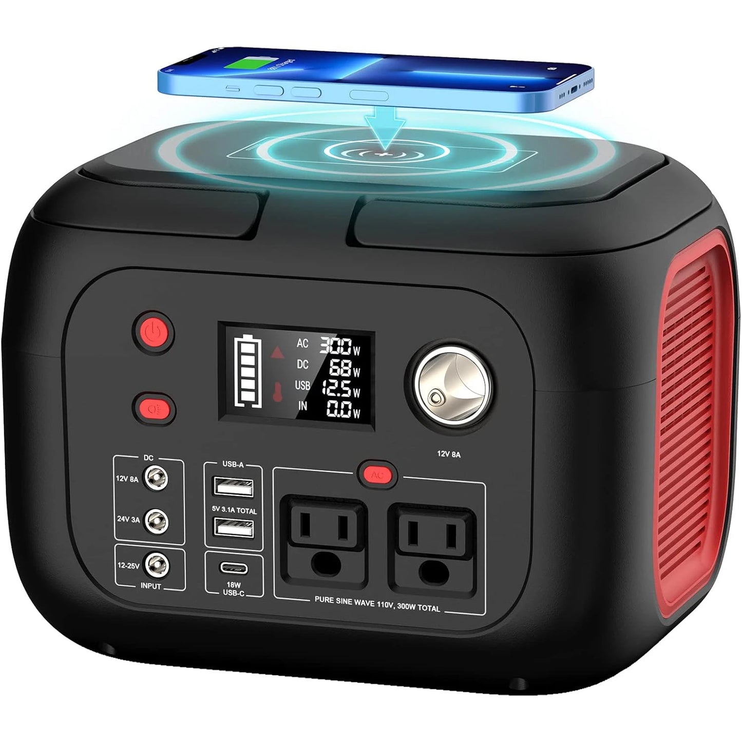 SinKeu 600W Portable Power Station Solar Generator