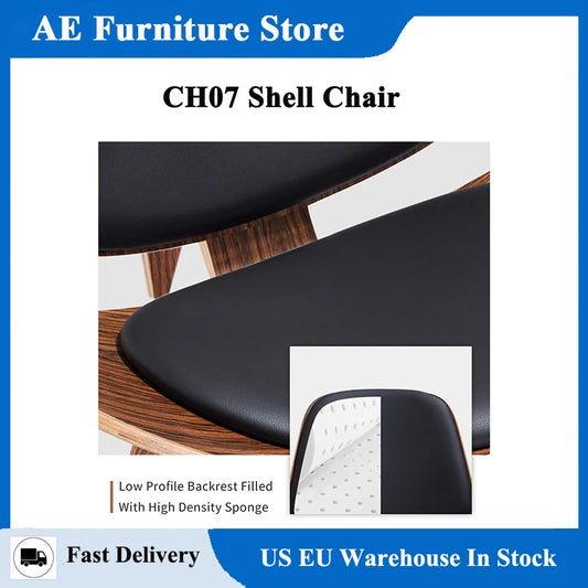 Furgle Three Legged Shell Chair in Solid Wood