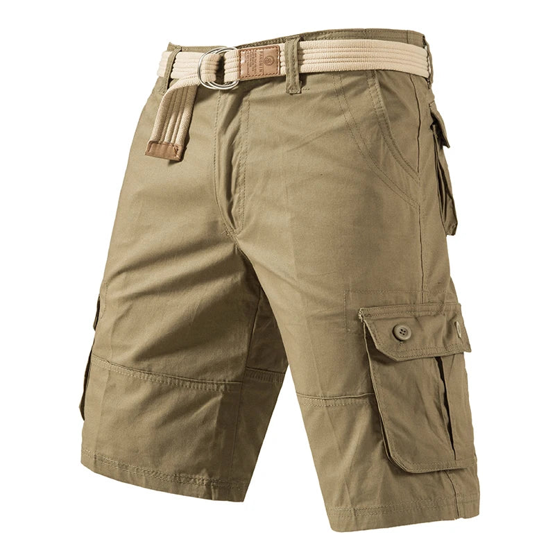 Men Cargo Knee Shorts Cotton Bermuda Gym Shorts