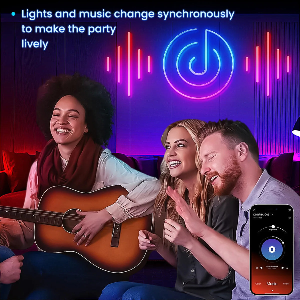 Aiopp Neon LED Rope Lights RGB Strip With Remote And App Control