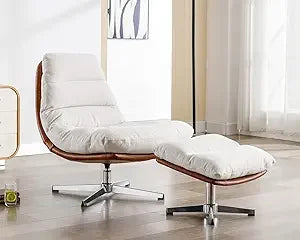 RBXC Modern Swivel Accent Chair With Ottoman Set