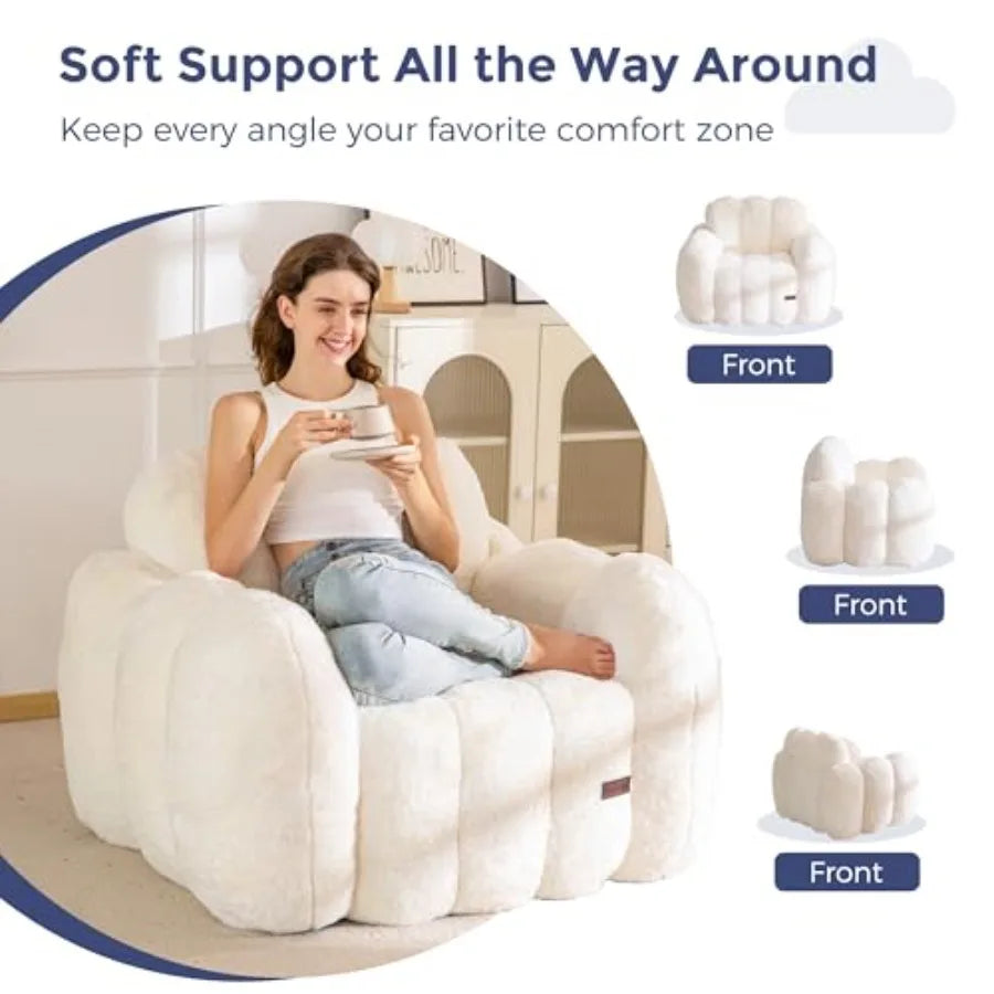 Cloud Shaped Bean Bag Chair for Adults