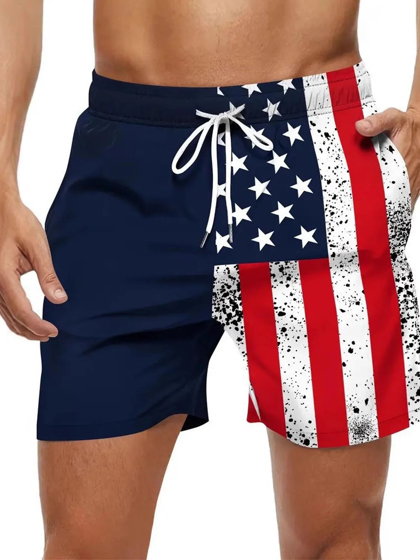 NONECN Mens Leisure Shorts With Compression Liner