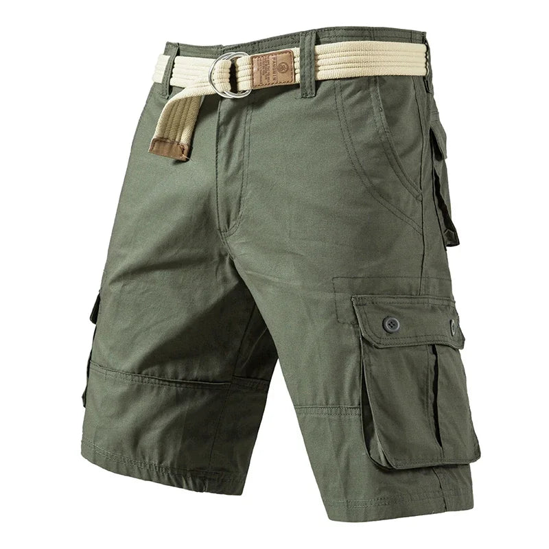 Men Cargo Knee Shorts Cotton Bermuda Gym Shorts