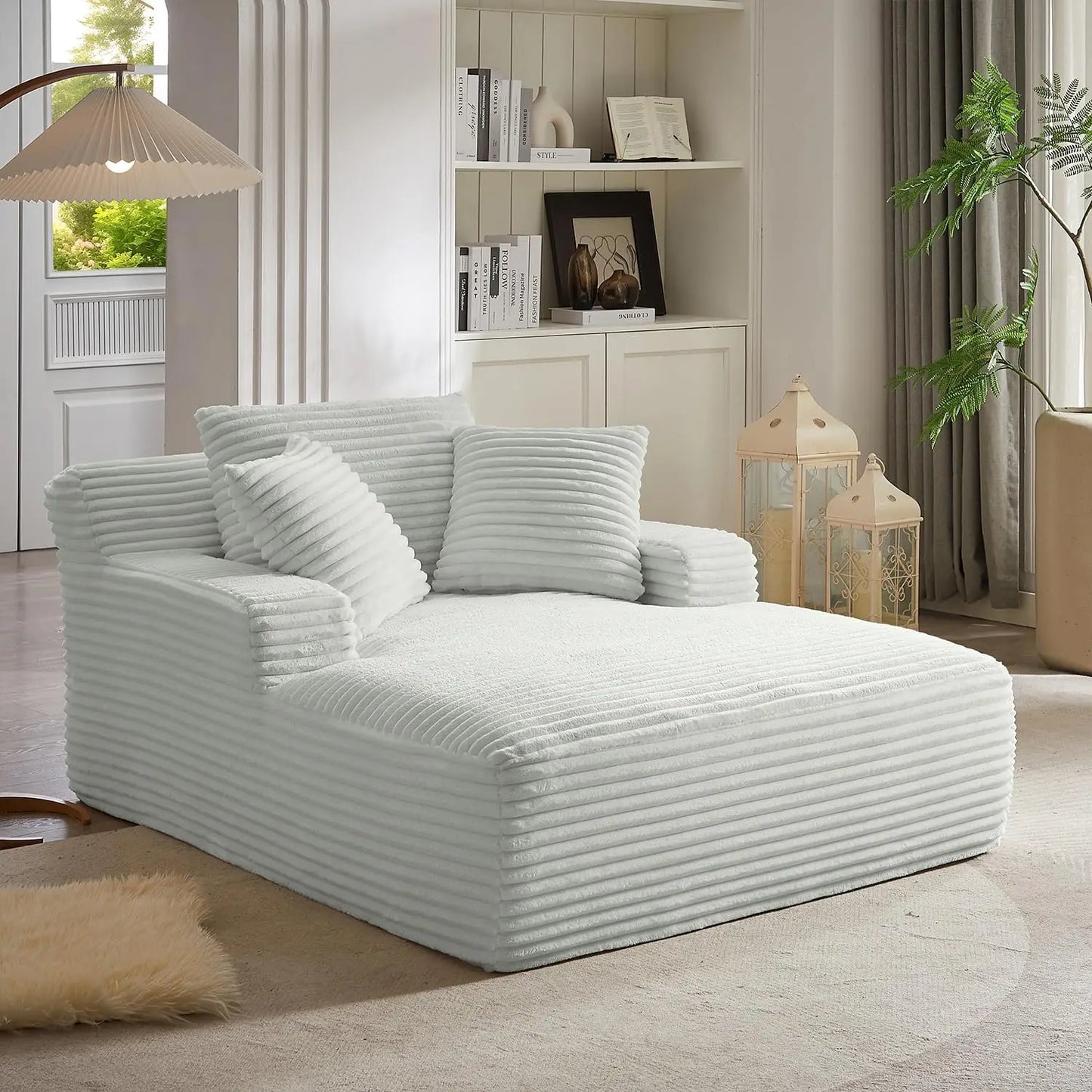 Chaise Lounge Chair With Pillows For Living Room