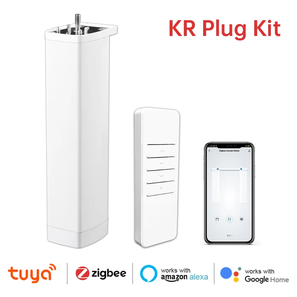 Manhot Tuya WiFi Zigbee Electric Curtain Shutter Motor With RF Remote