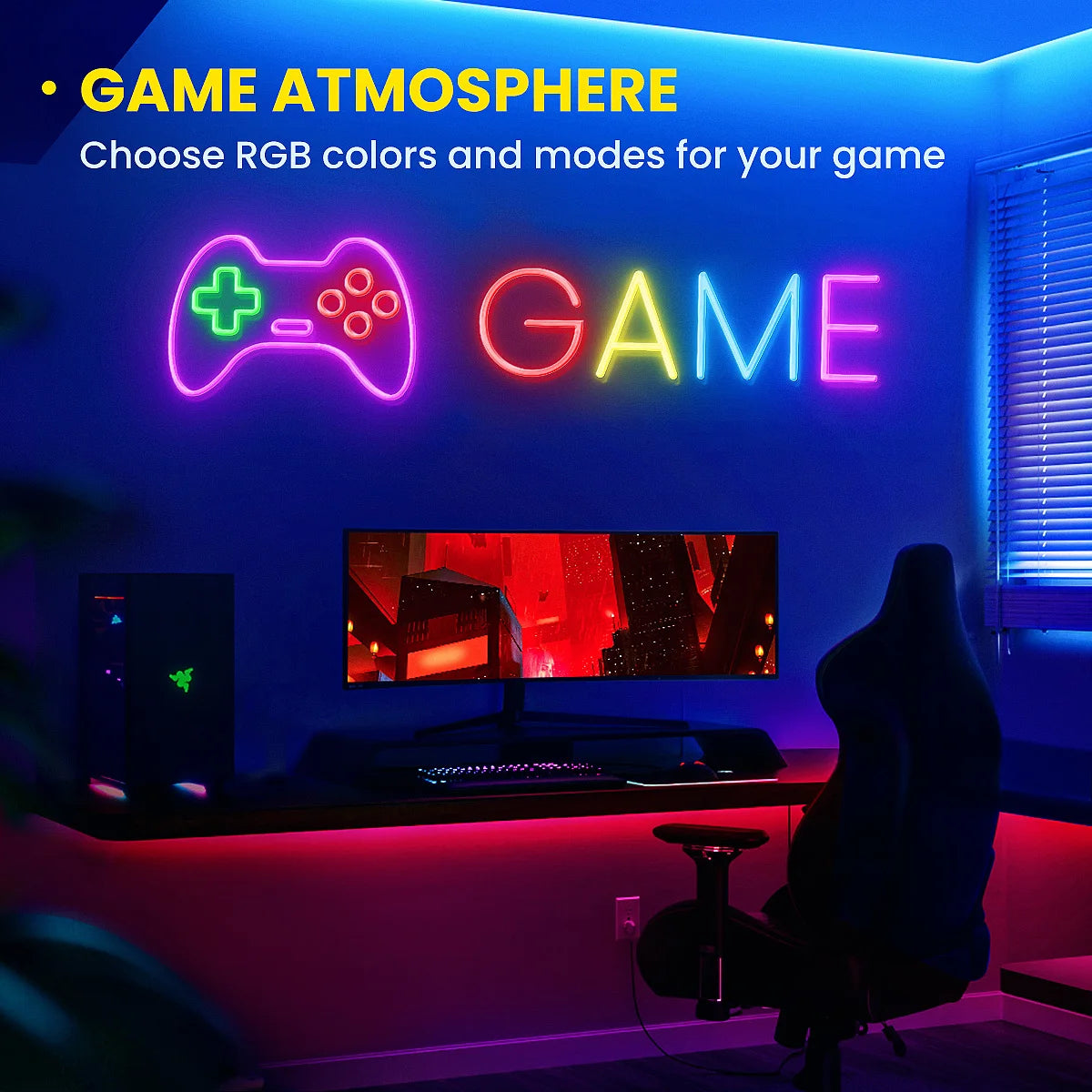 Aiopp Neon LED Rope Lights RGB Strip With Remote And App Control