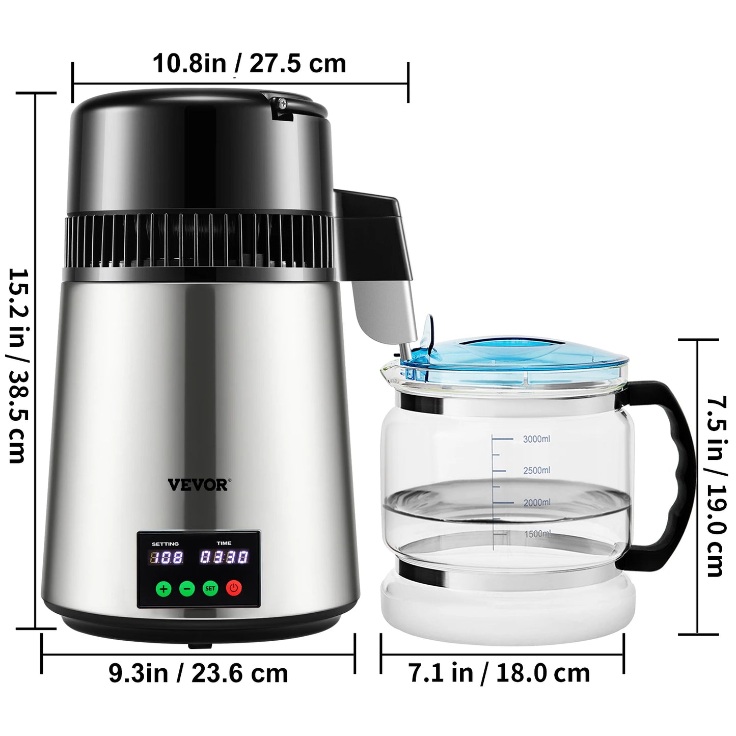 SucceBuy Water Distiller Purifier 1 L Per Hour