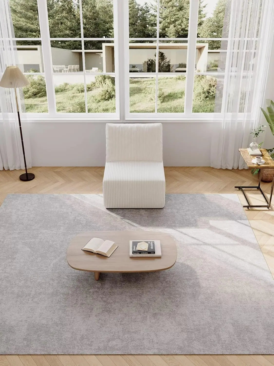 Modular Sectional Sofa With Deep Corduroy Upholstery Left Chaise