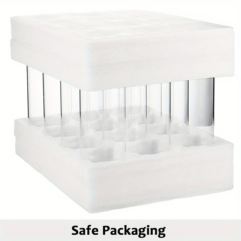 Glass Cylinder Vase Set 12 Piece Clear Floating Candle Holders