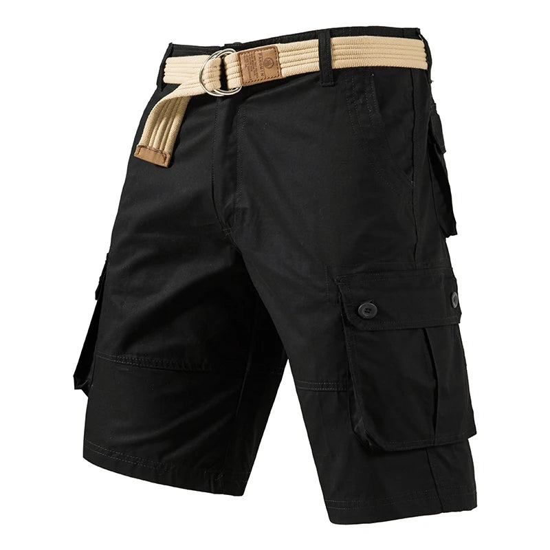 Men Cargo Knee Shorts Cotton Bermuda Gym Shorts