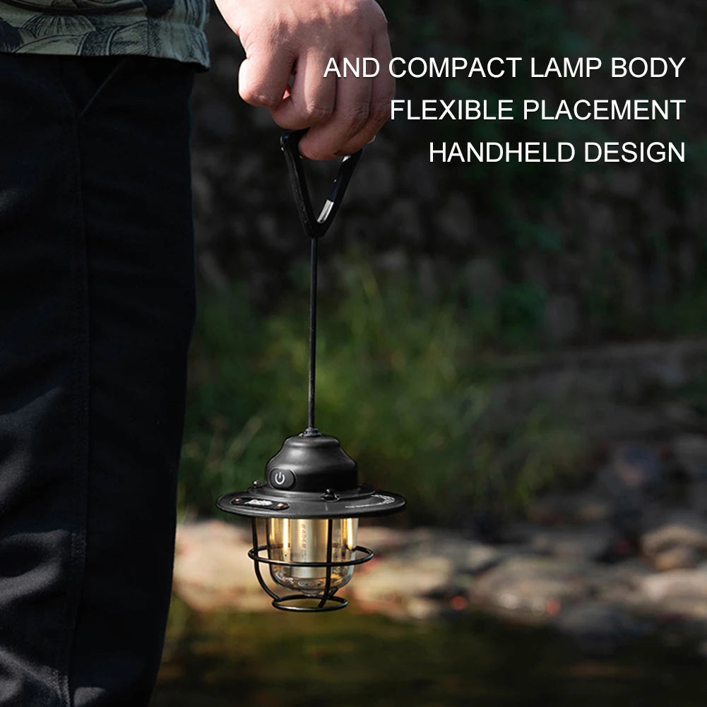 LED Camping Lantern Dimmable Type C Charging 4 Light Modes