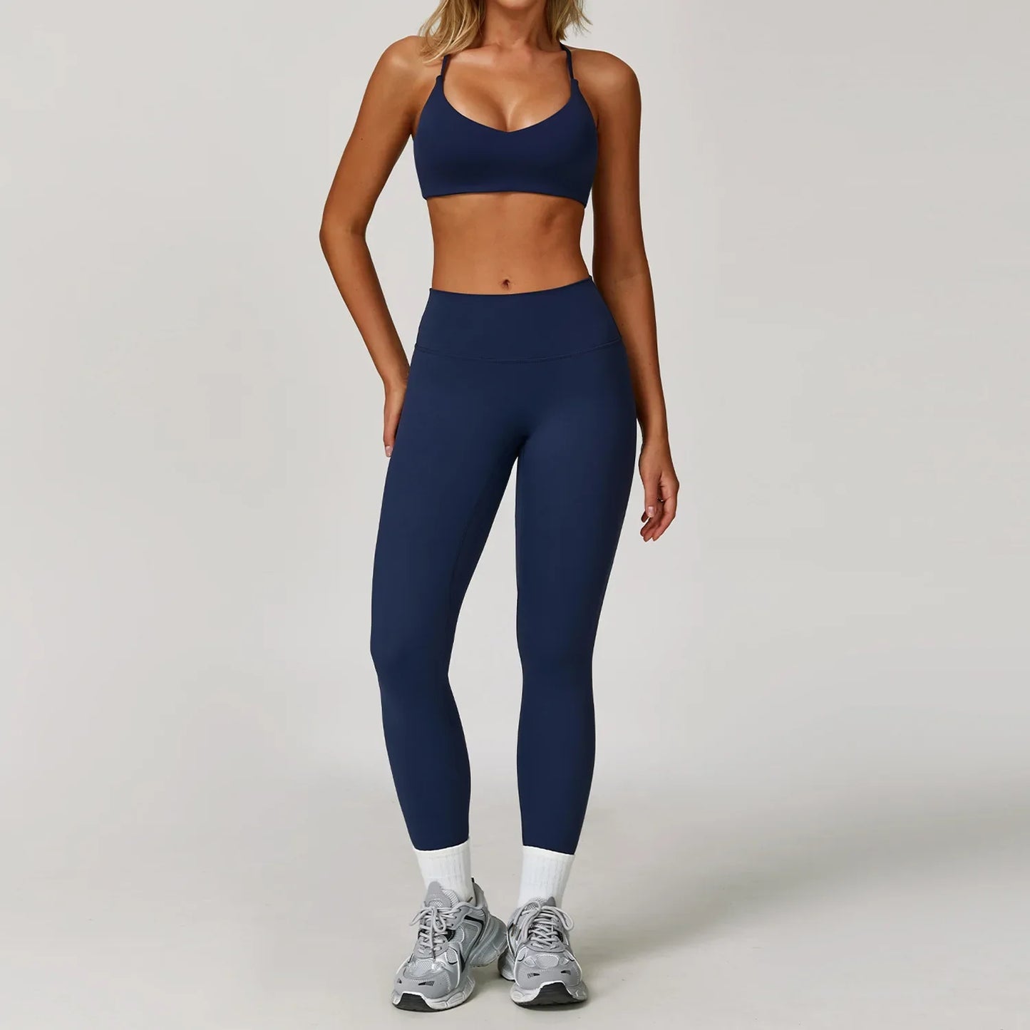 Women Gym Set Yoga Bra Jacket High Waist Leggings Shorts