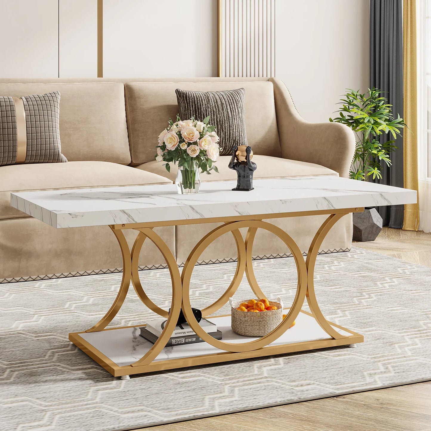 Tribesigns Rectangle Coffee Table