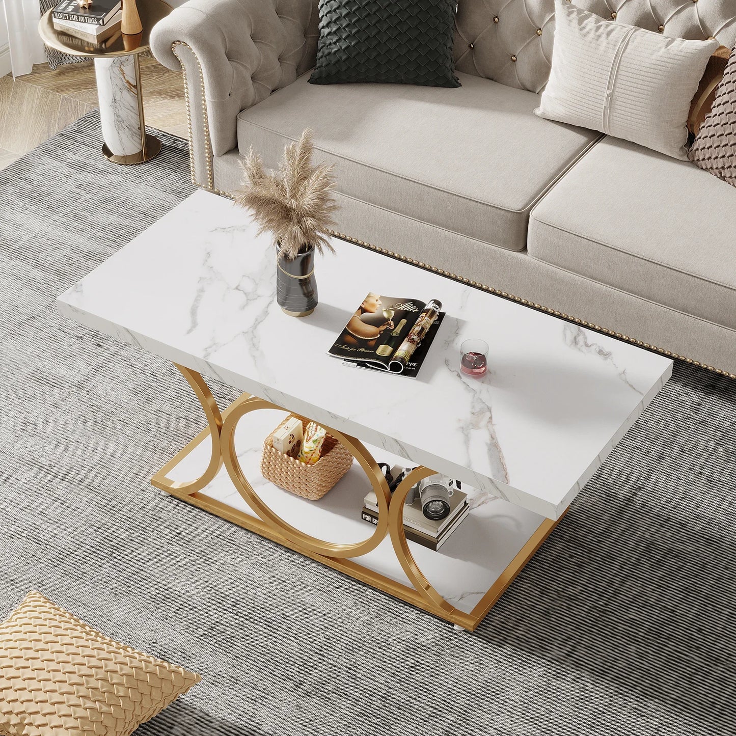Tribesigns Rectangle Coffee Table