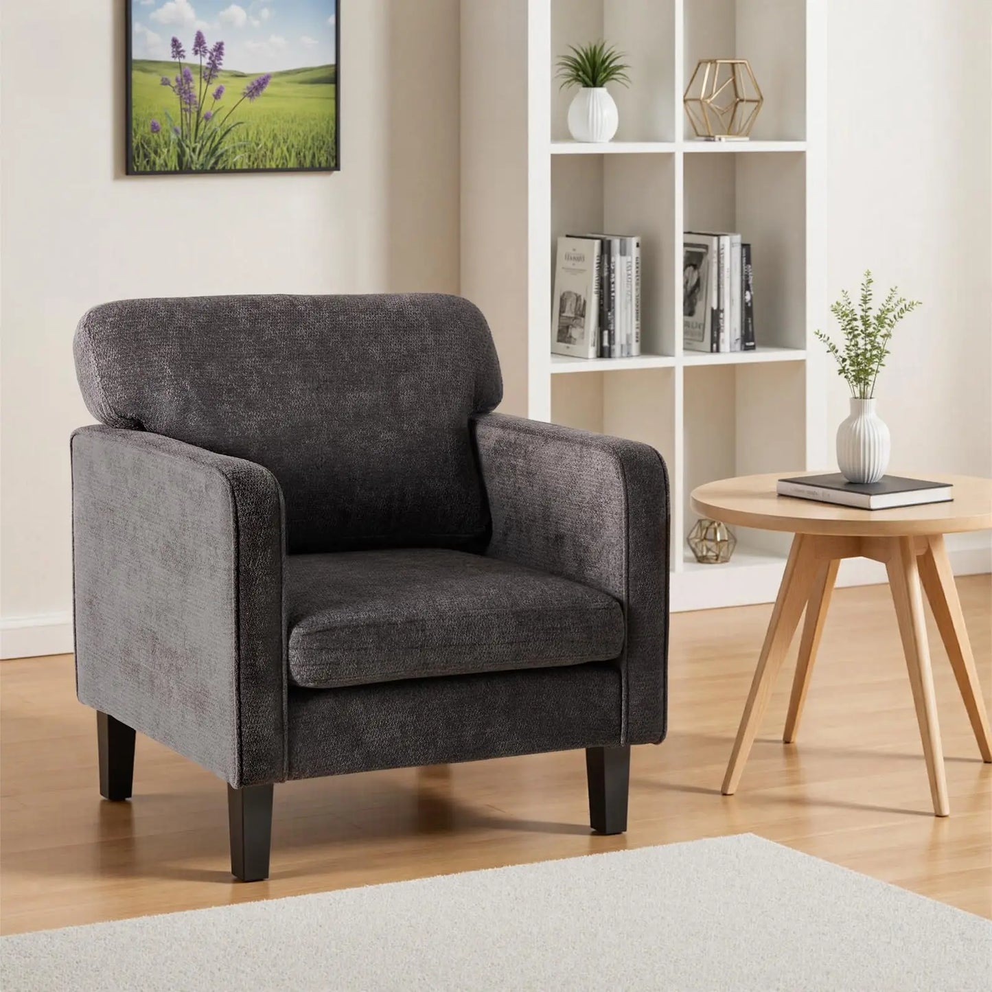 JHK Modern Accent Chair Ergonomic Armrest
