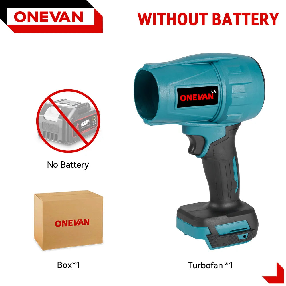 ONEVAN 2000W Brushless Turbo Cordless Air Blower for Makita Battery