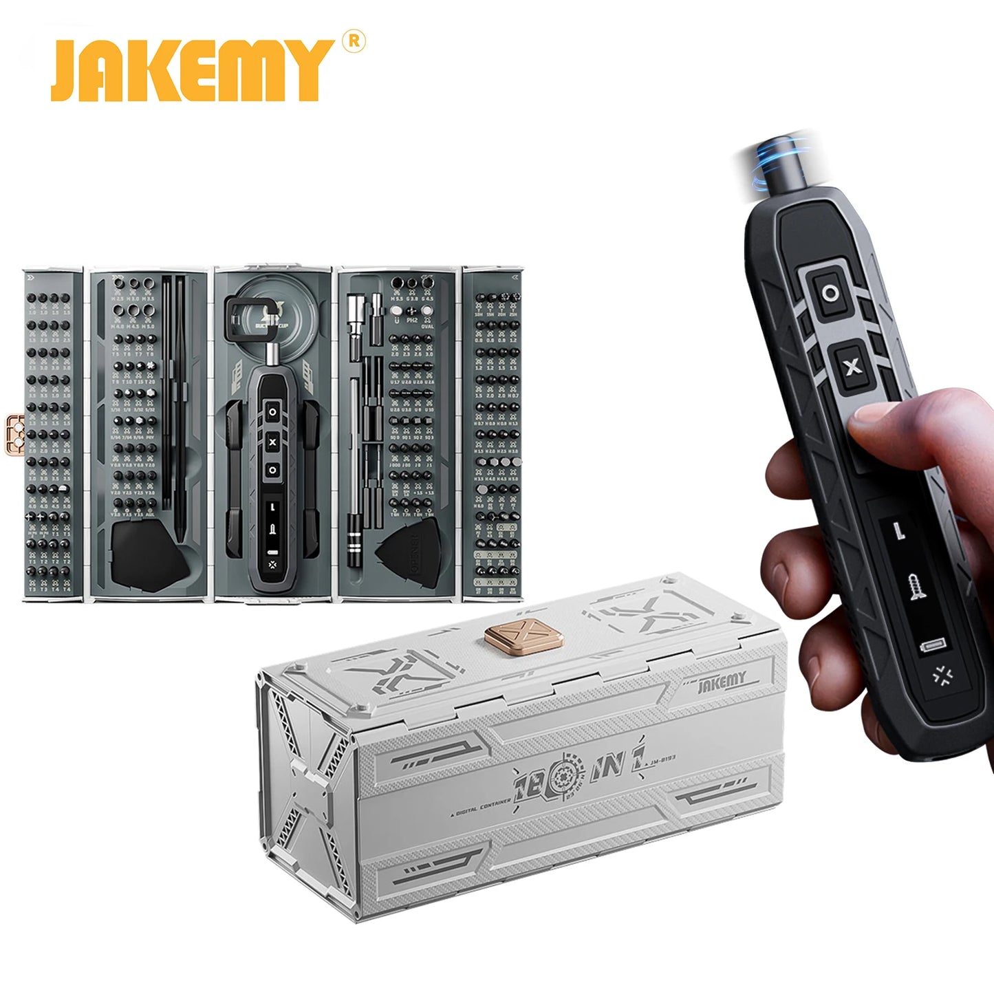 JAKEMY 180 in 1 Screwdriver Set Magnetic Bits