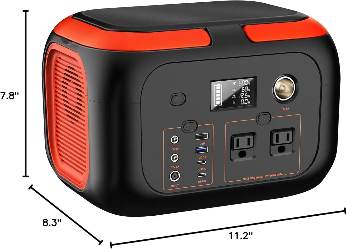 SinKeu 600W Portable Power Station Solar Generator