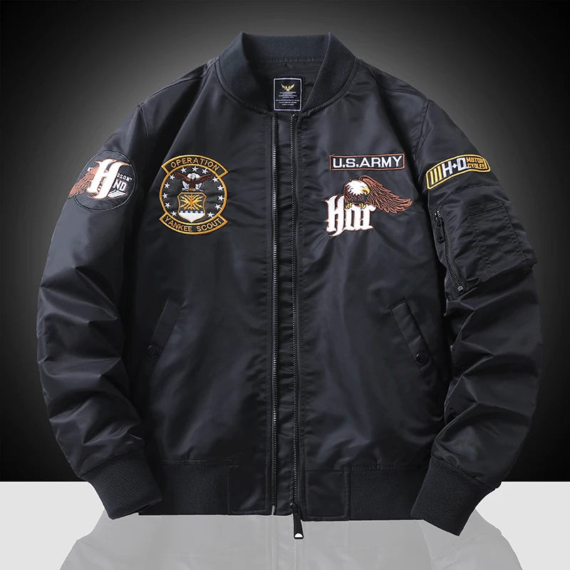 Flight Jacket for Men Embroidered Workwear Pilot Style