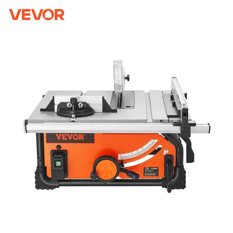 VEVOR Jobsite Table Saw 15 Amp Portable Woodworking Tool