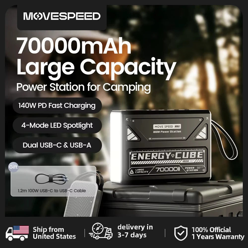 Movespeed LED Camping Lantern 70000mAh Battery Outdoor Outage