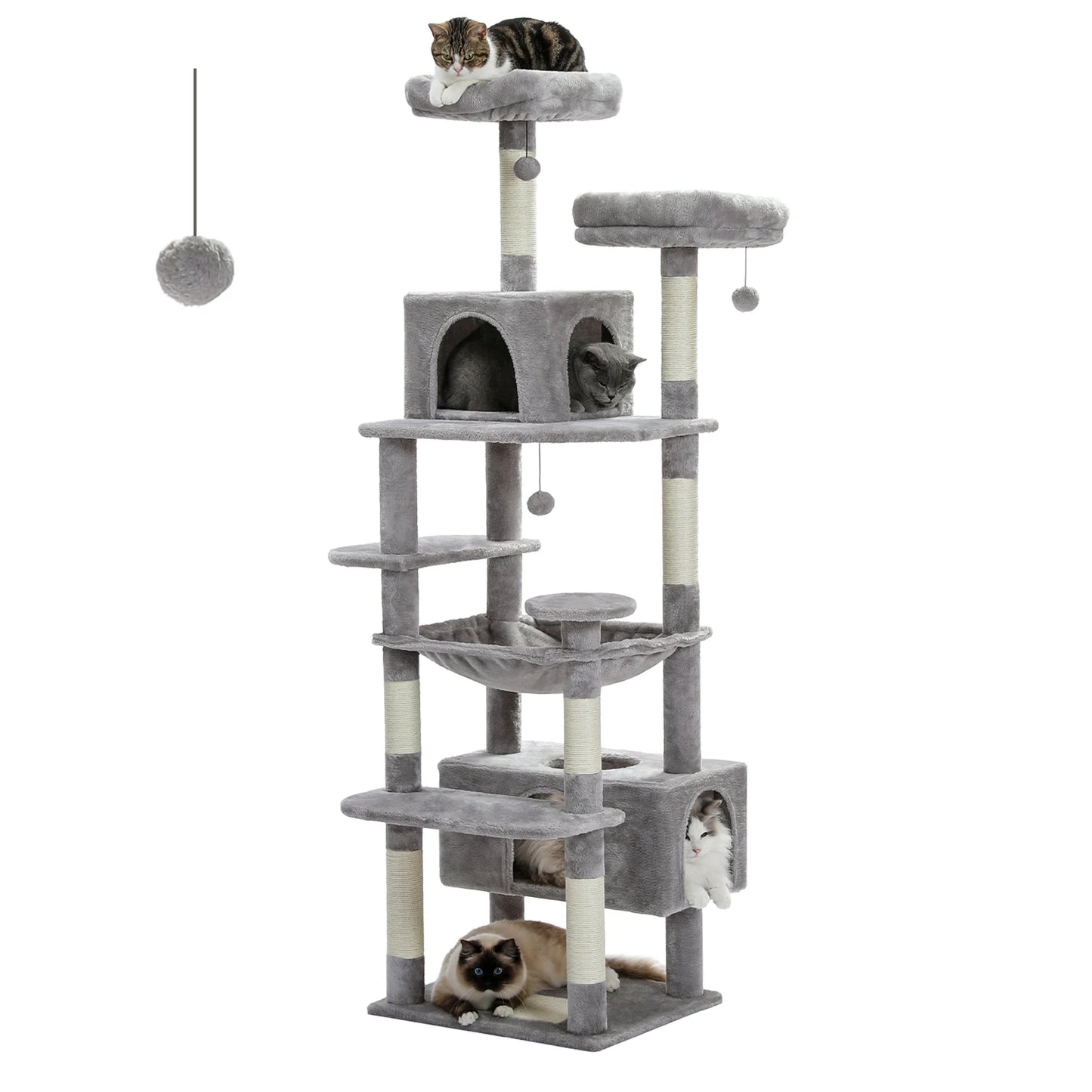 PAWZ Road Large Cat Tree and Tower for Indoor Cats with Sisal Scratching Posts