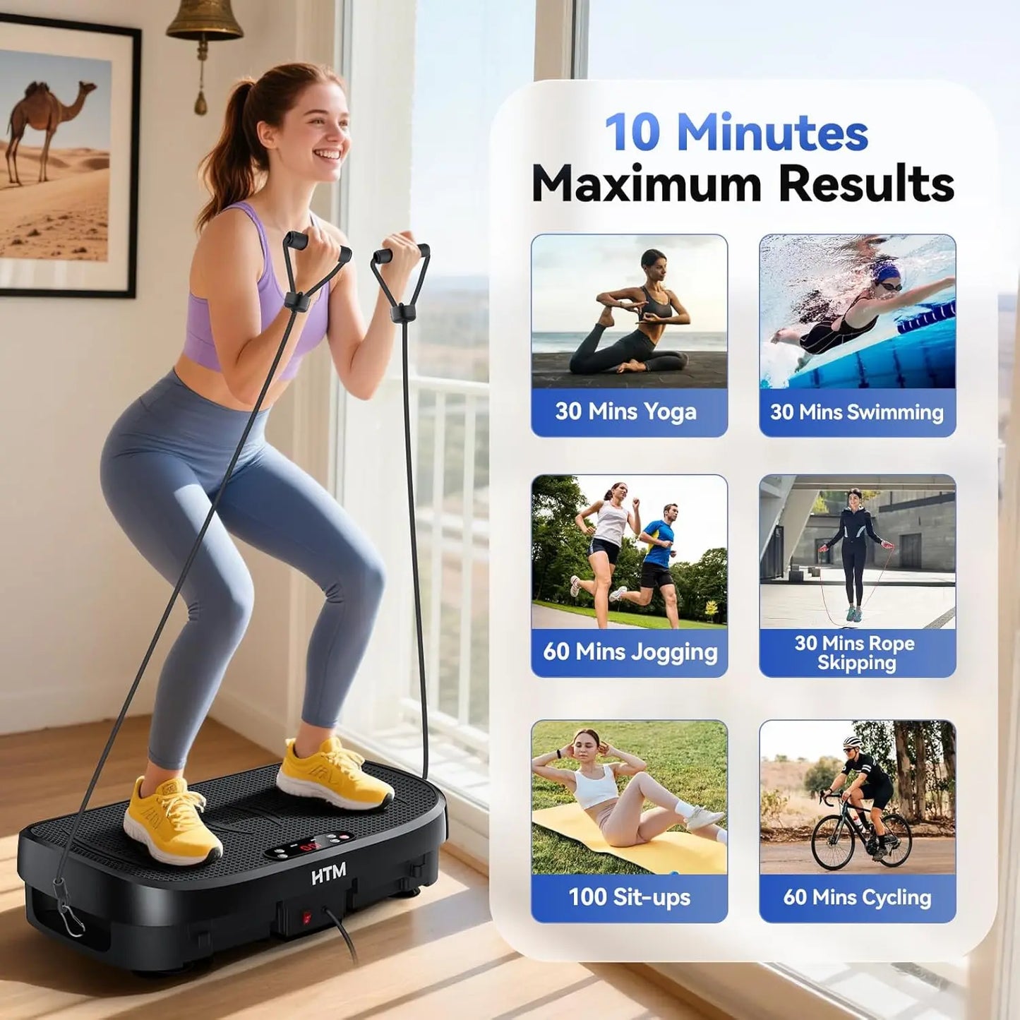 Vibration Plate Fitness Multi-Function Trainer
