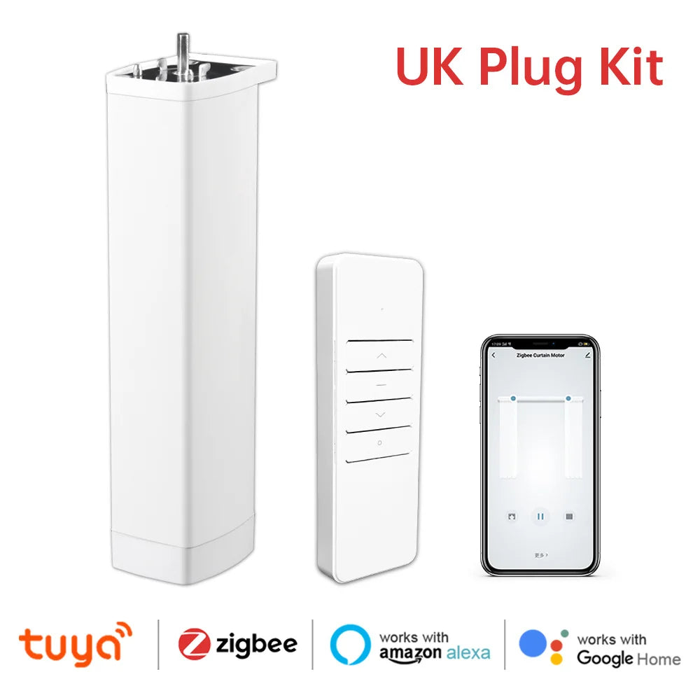 Manhot Tuya WiFi Zigbee Electric Curtain Shutter Motor With RF Remote