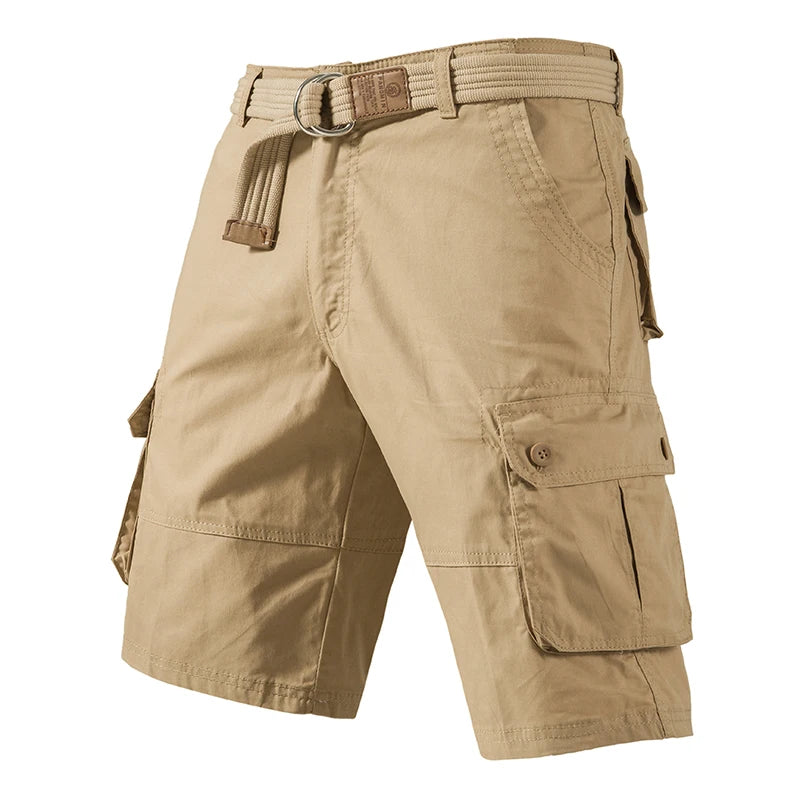 Men Cargo Knee Shorts Cotton Bermuda Gym Shorts