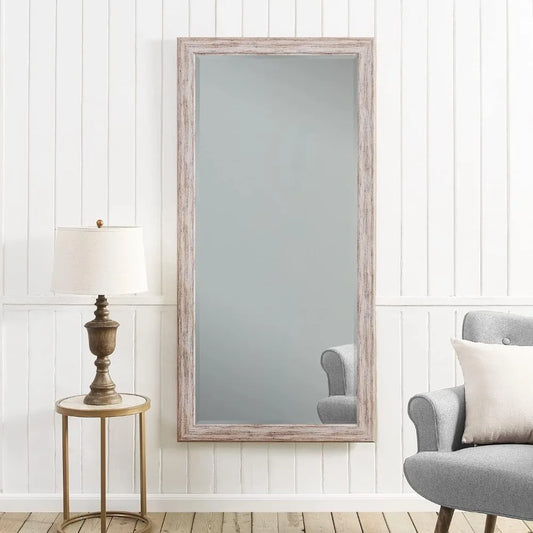 Elegant Wooden Standing Mirror Vintage Design Wall Mirror