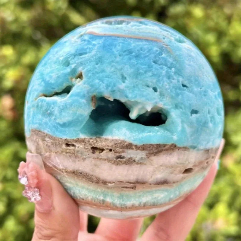 CrystalHola Hemimorphite Sphere Bohemian Style Home Decor