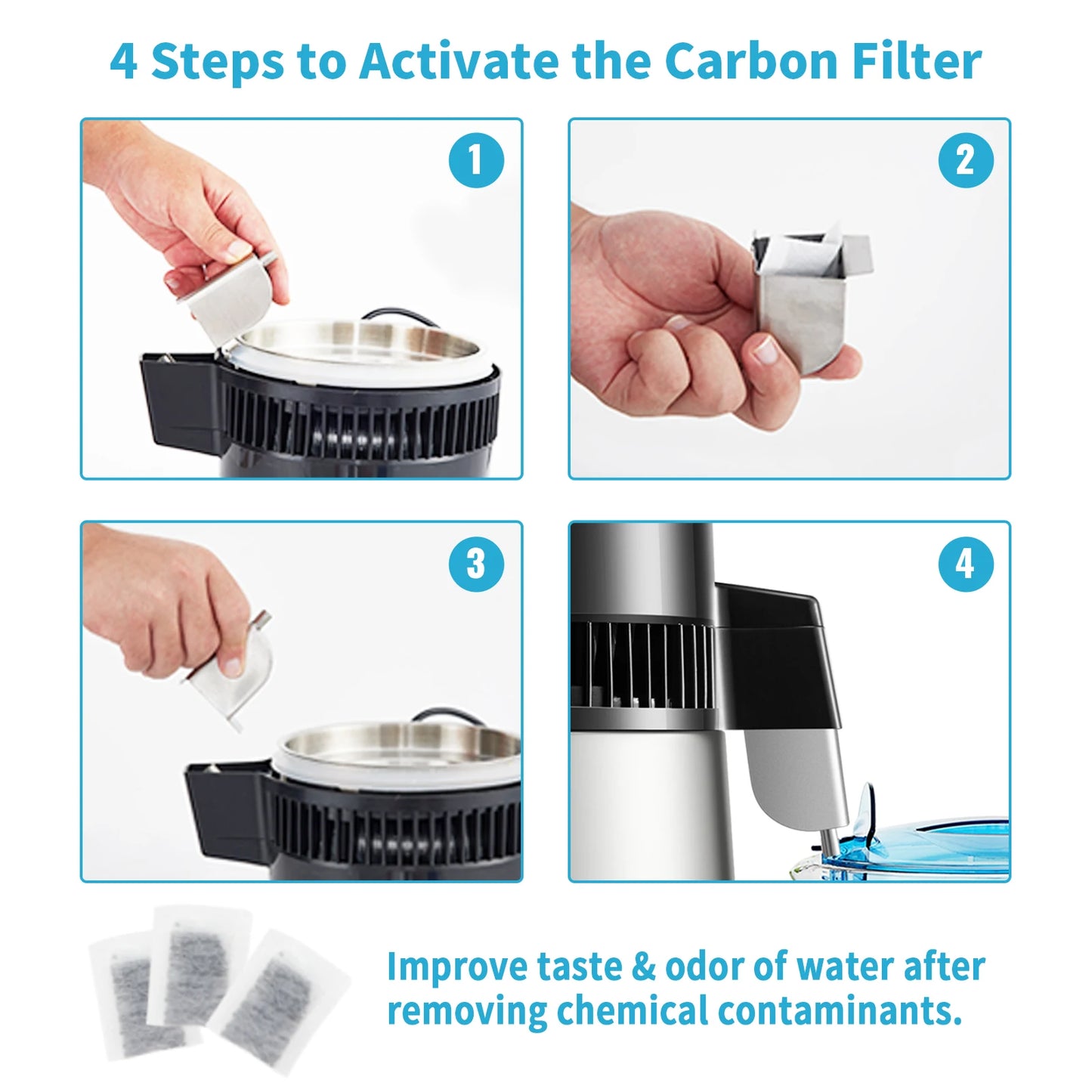 SucceBuy Water Distiller Purifier 1 L Per Hour
